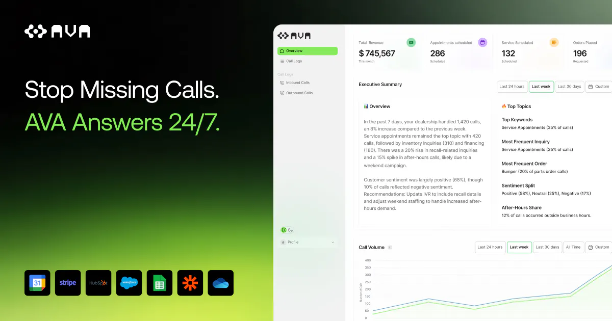 Your 24/7 AI Front Desk Voice Agent 제품 배너