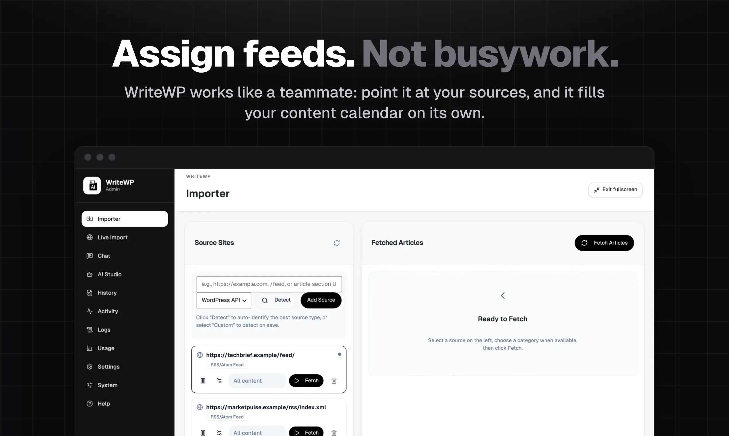 WriteWP – AI Autoblogging For WordPress gallery image