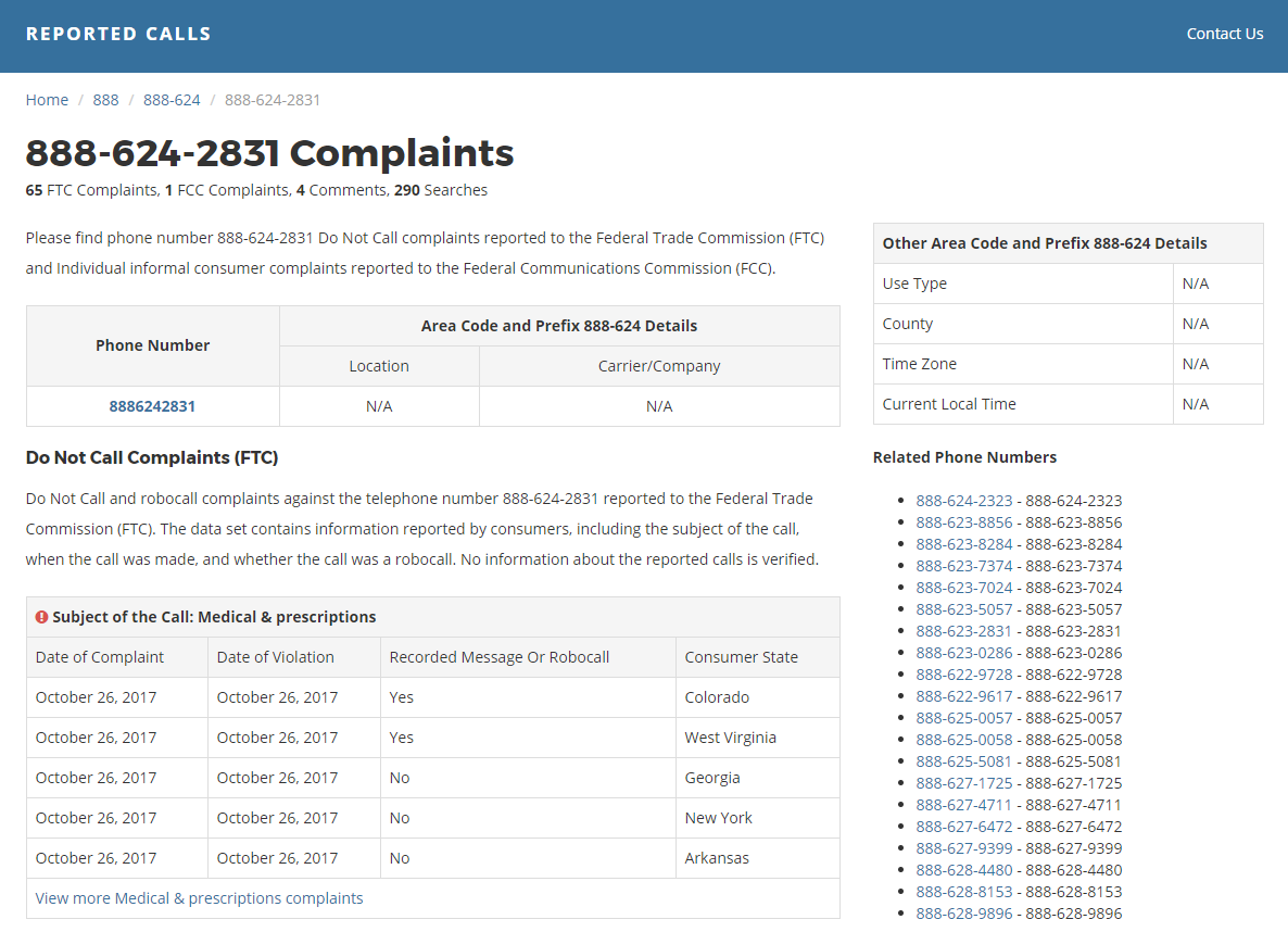 Reported Calls gallery image