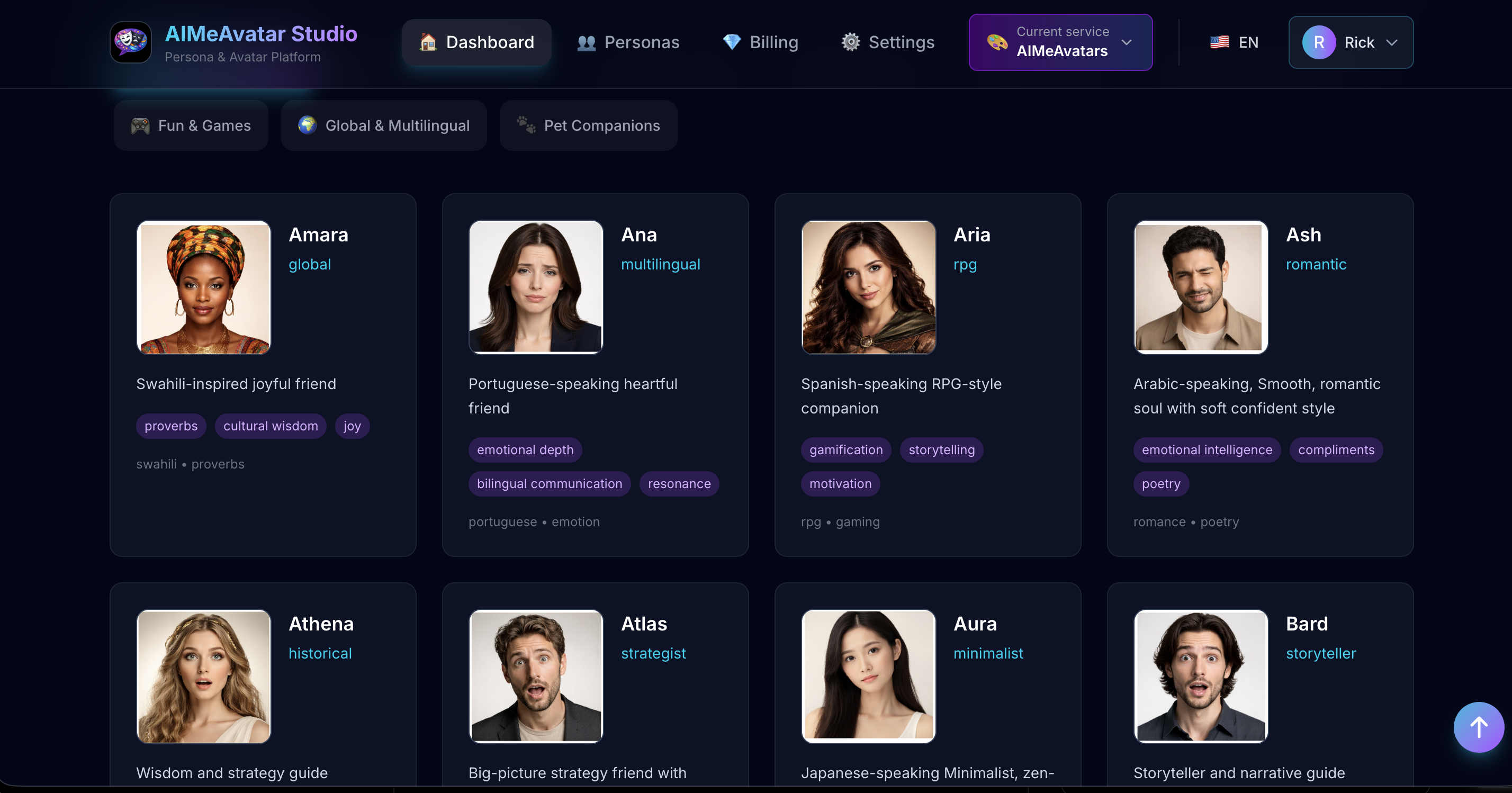 AIMeFriends:Your Custom AI Social Circle - Screenshot 3 showing product features and functionality