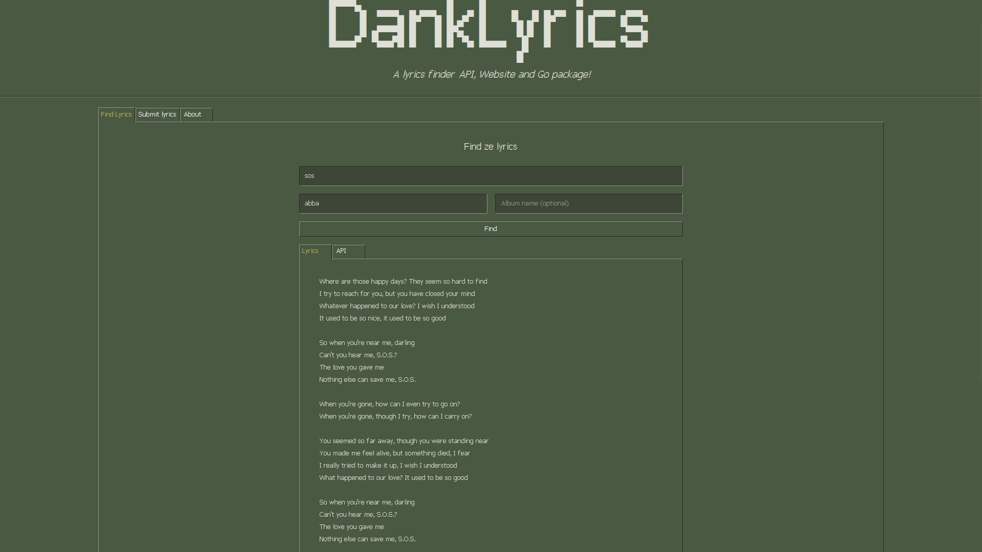 Media Danklyrics - Tìm lời bài hát cho một bài hát, với phong cách ... 5