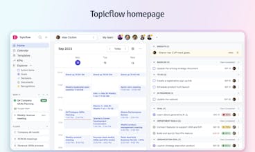 Condutores de Conversa Eficientes: O Topicflow fornece ferramentas para organizações terem reuniões produtivas e orientadas para objetivos.