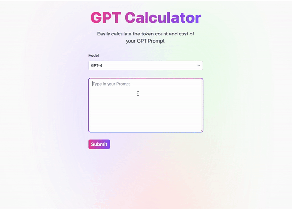 GPT 계산기 - GPT 프롬프트의 토큰 수 및 비용을 쉽게 계산하십시오. 미디어 1