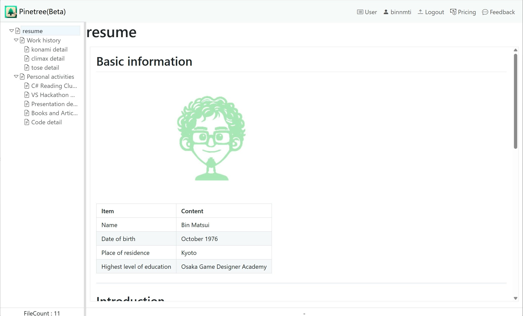 Pinetree (Beta) - Pinetree is een browser-gebaseerde hiërarchische markdown-editor media 4