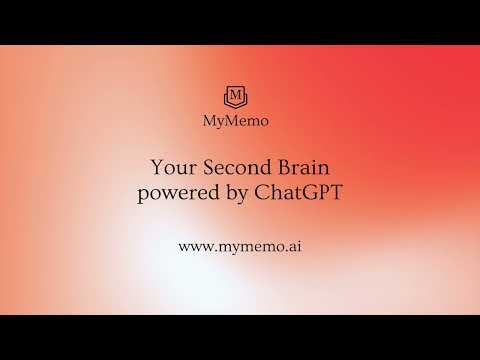 startuptile MyMemo-Build your digital brain + chat with them use ChatGPT