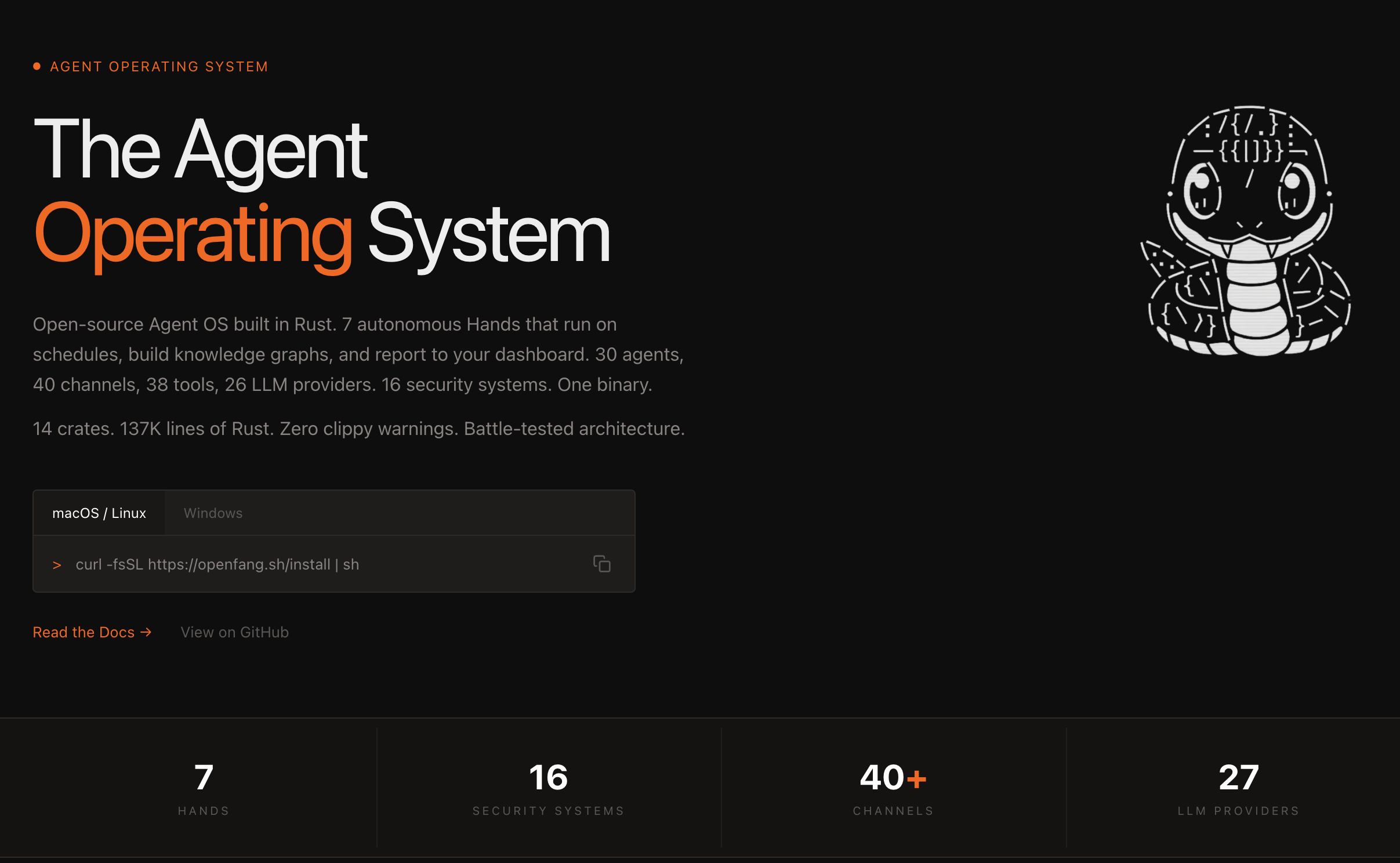  OpenFang —  Agent Operating System  gallery image