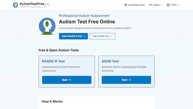 Autism Test Free Online screenshot 2