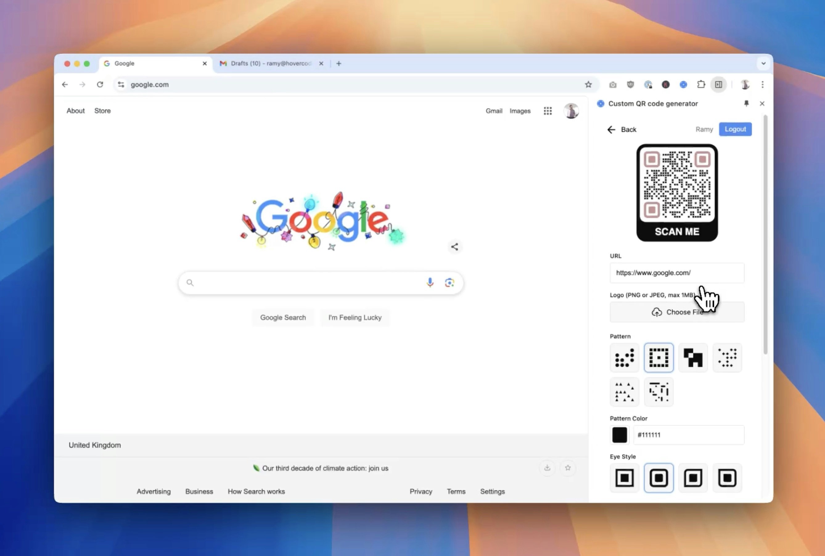 HOVECODE QR Chrome mở rộng media 1
