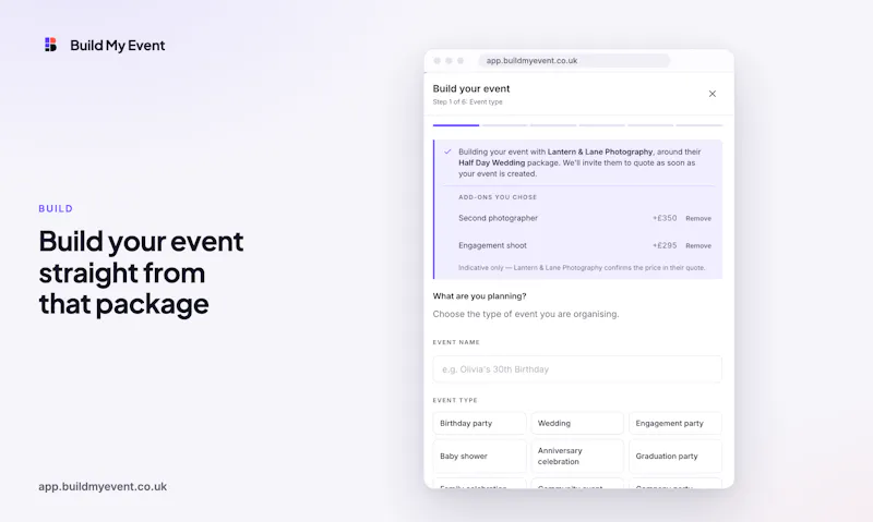 Build My Event screenshot 7