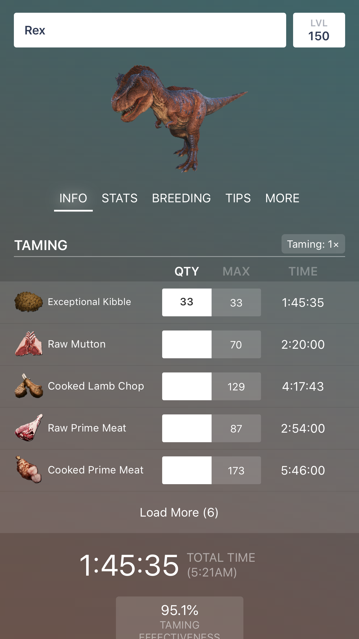 Dododex Companion App Taming Calculator For Ark Survival