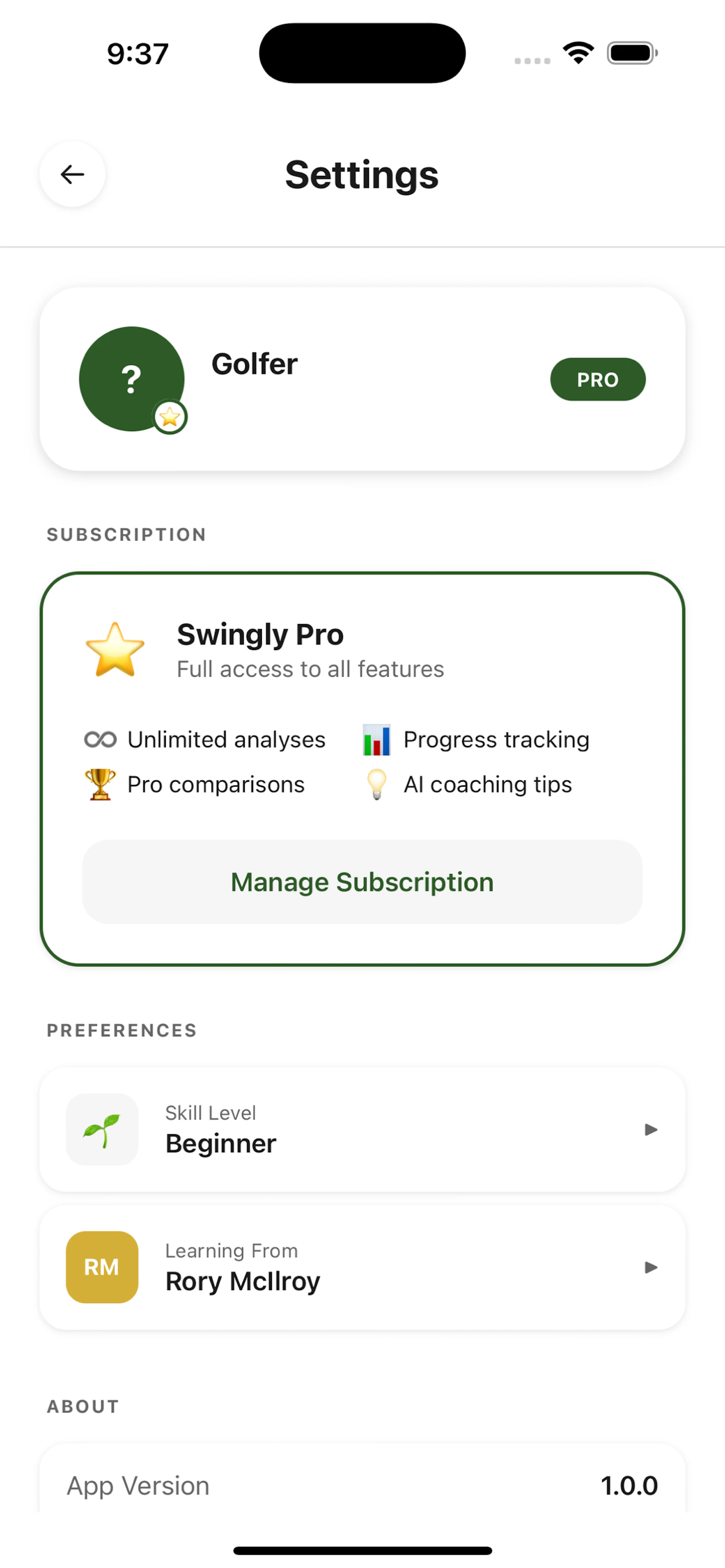 Swingpal  screenshot 7