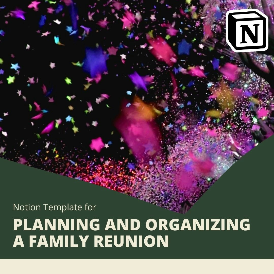 Notion template planning family reunion