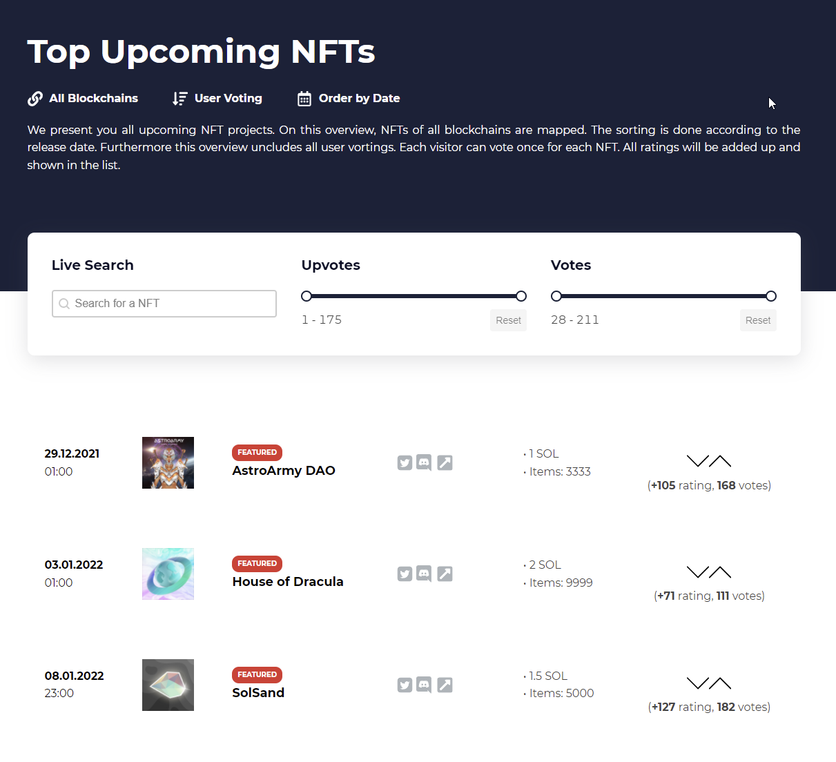 NFTiming | NFT Calendar & User Voting gallery image
