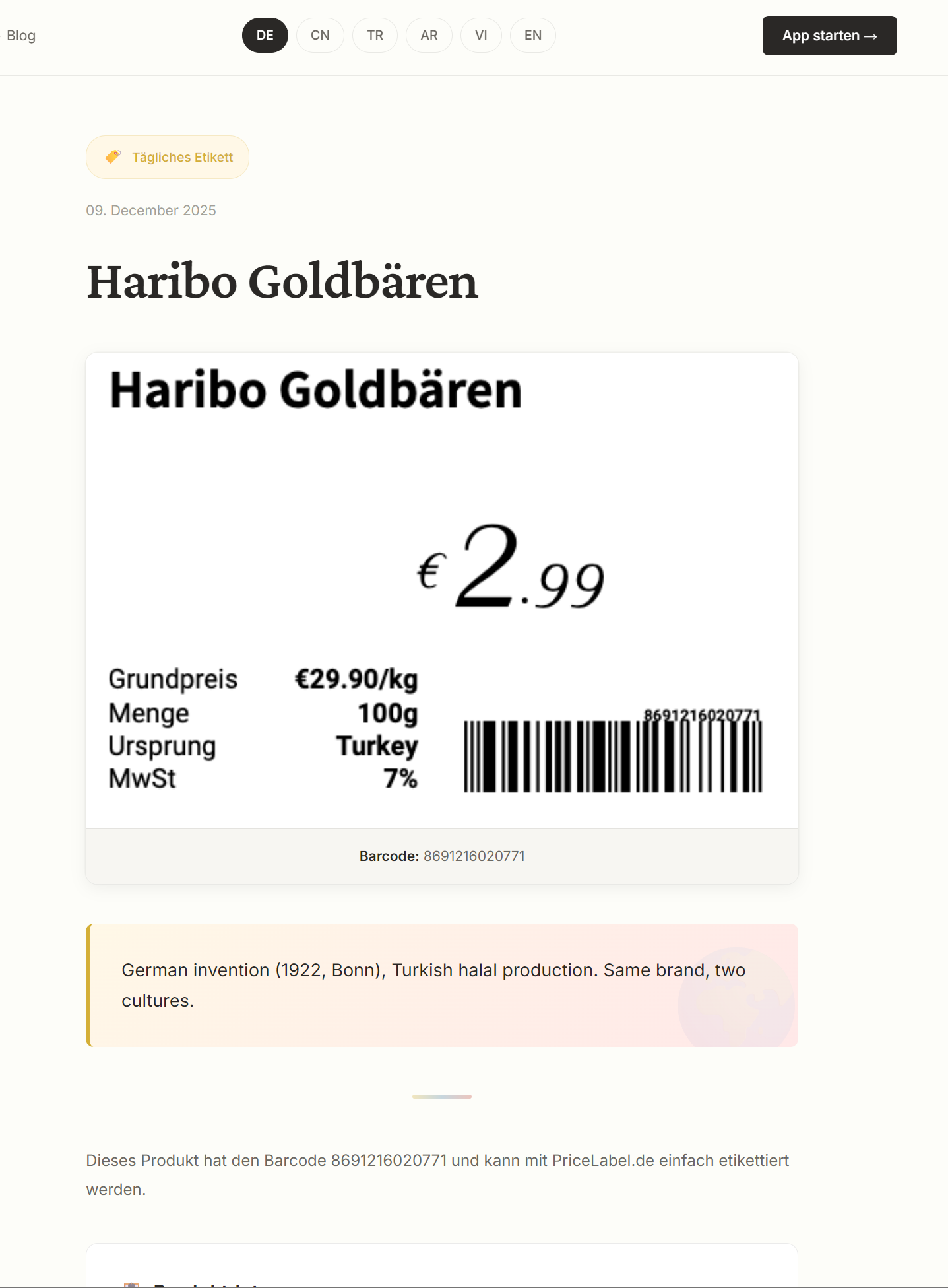 PriceLabel.de gallery image