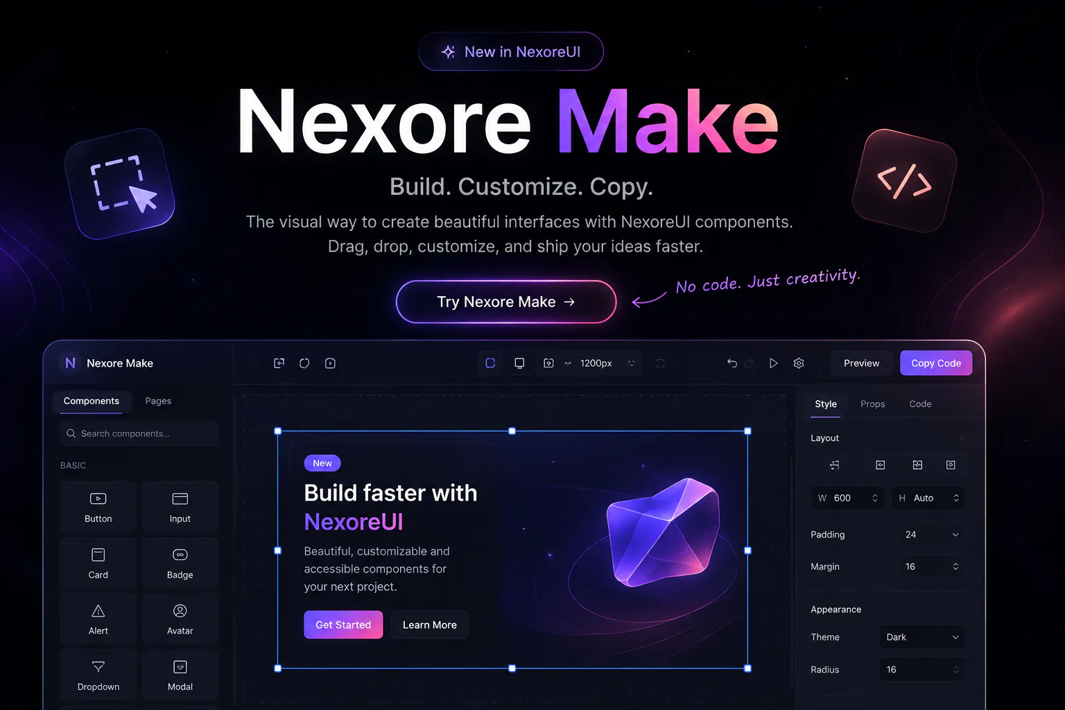 NexoreUI gallery image