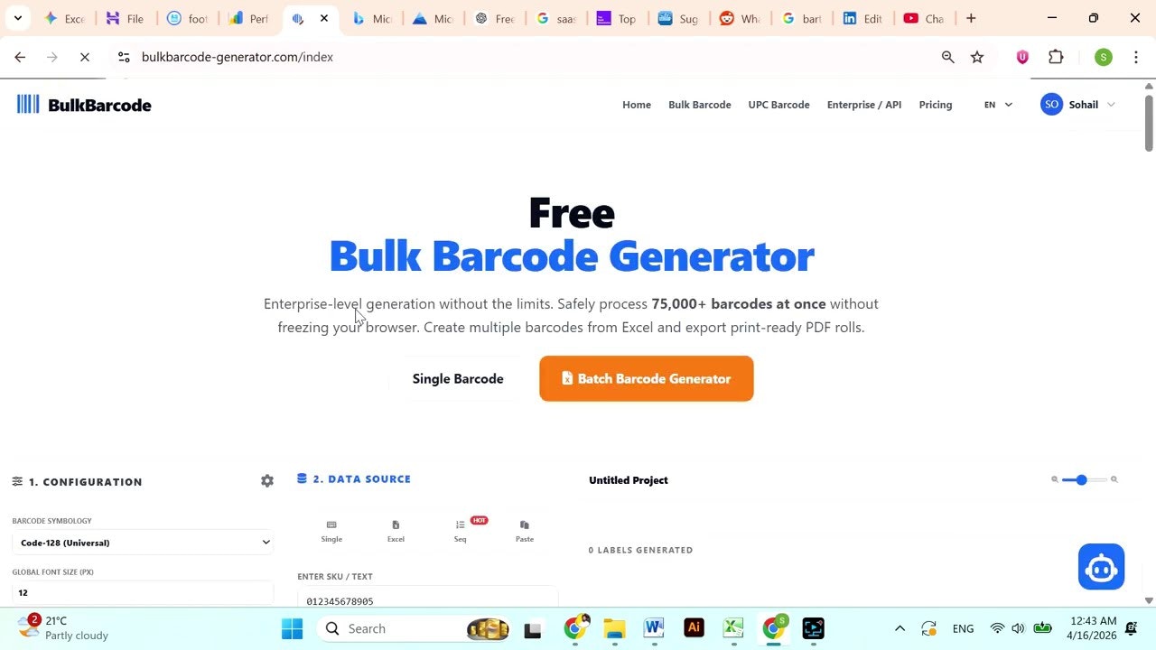 Free Bulk Barcode Generator gallery image