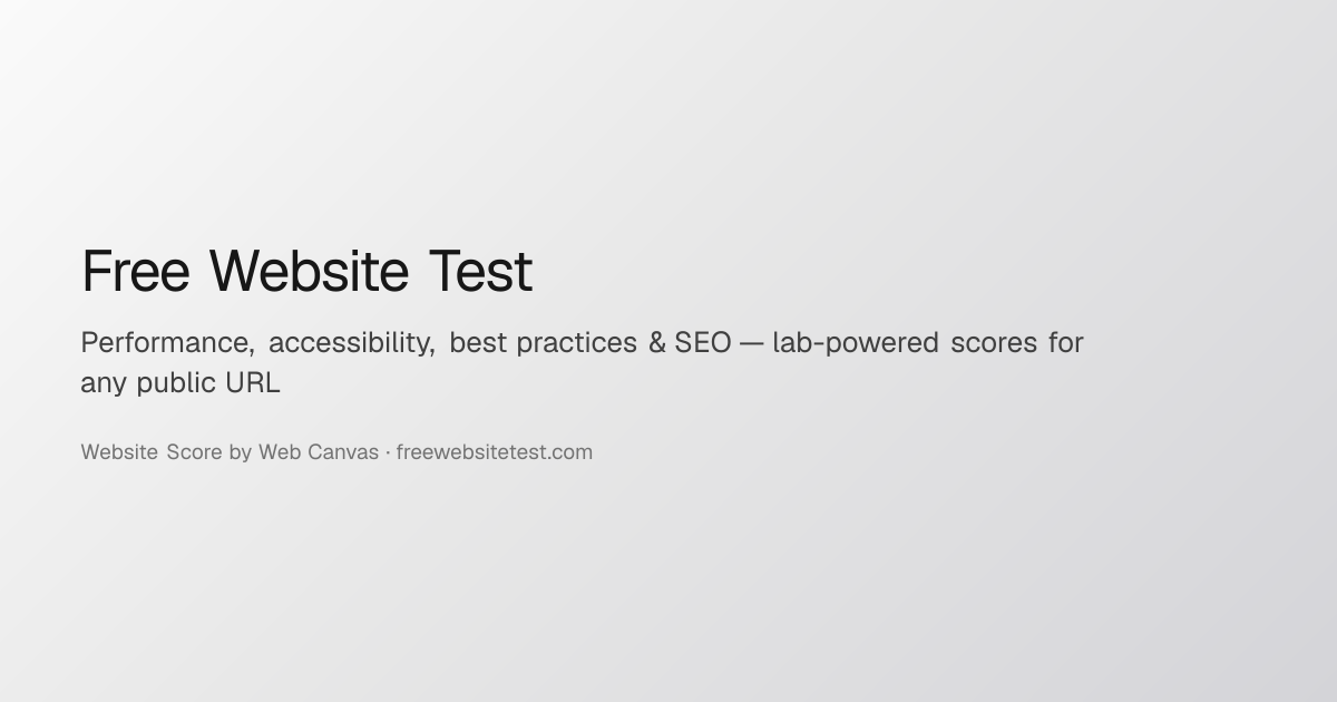 Free Website Test gallery image