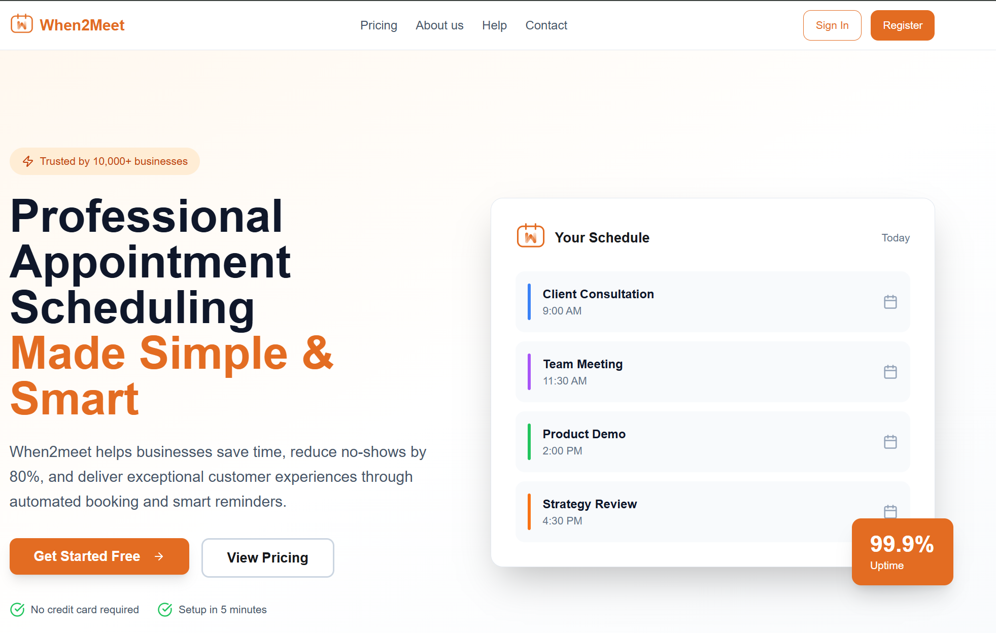 When2Meet - Main product screenshot demonstrating key features and user interface