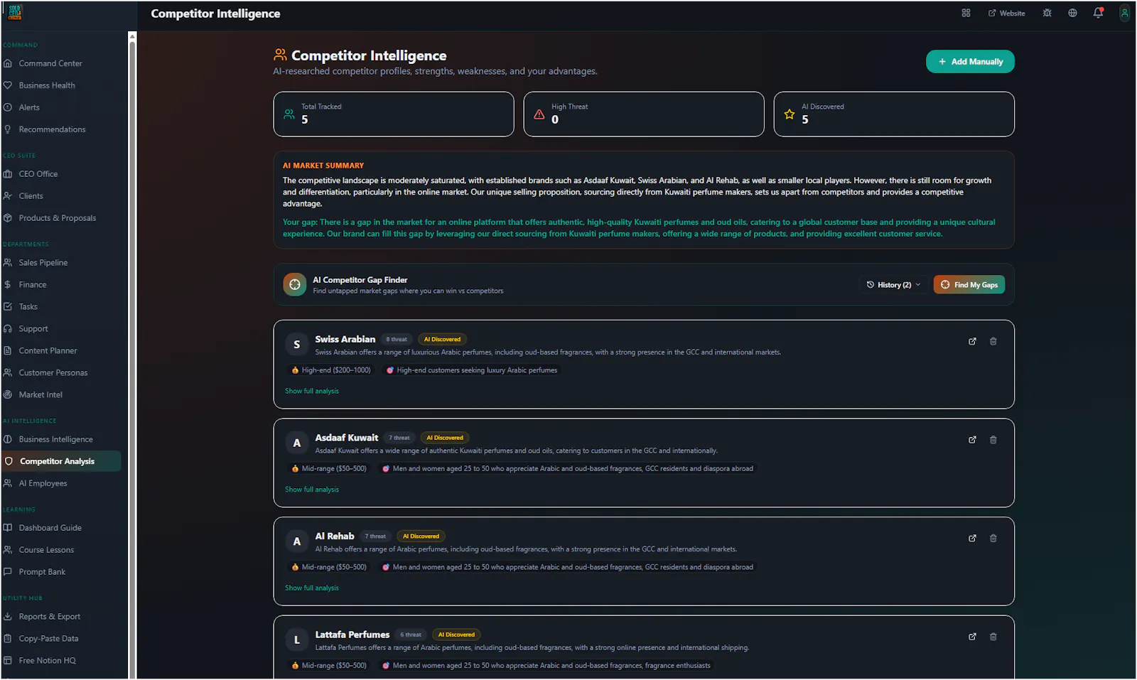 Solo CEO Blueprint Dashboard screenshot 3