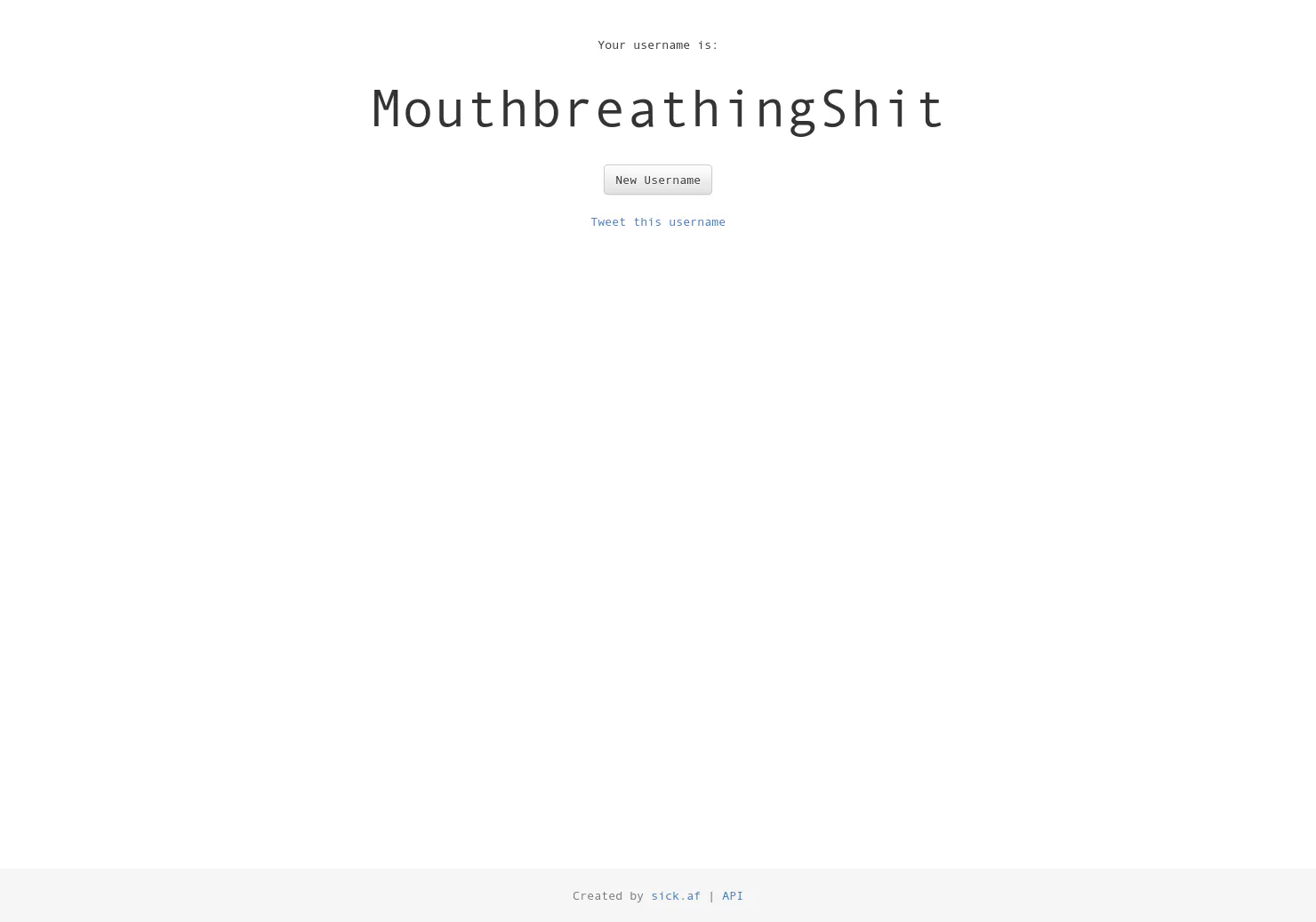 Shitty User Names
