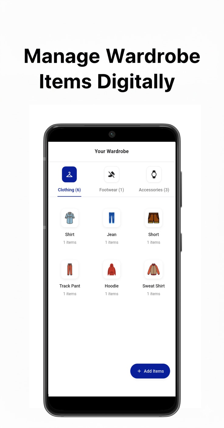 StunX - Digital Closet & Outfit Planner - Main product screenshot demonstrating key features and user interface
