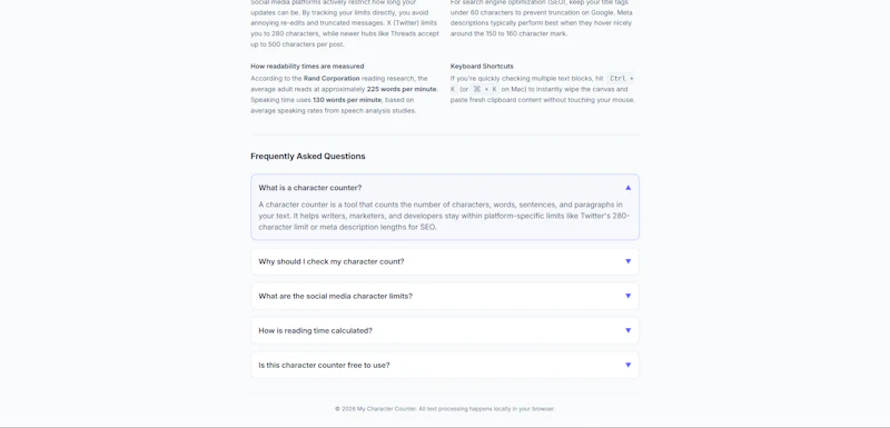 Free SEO and character counter Tool screenshot 2