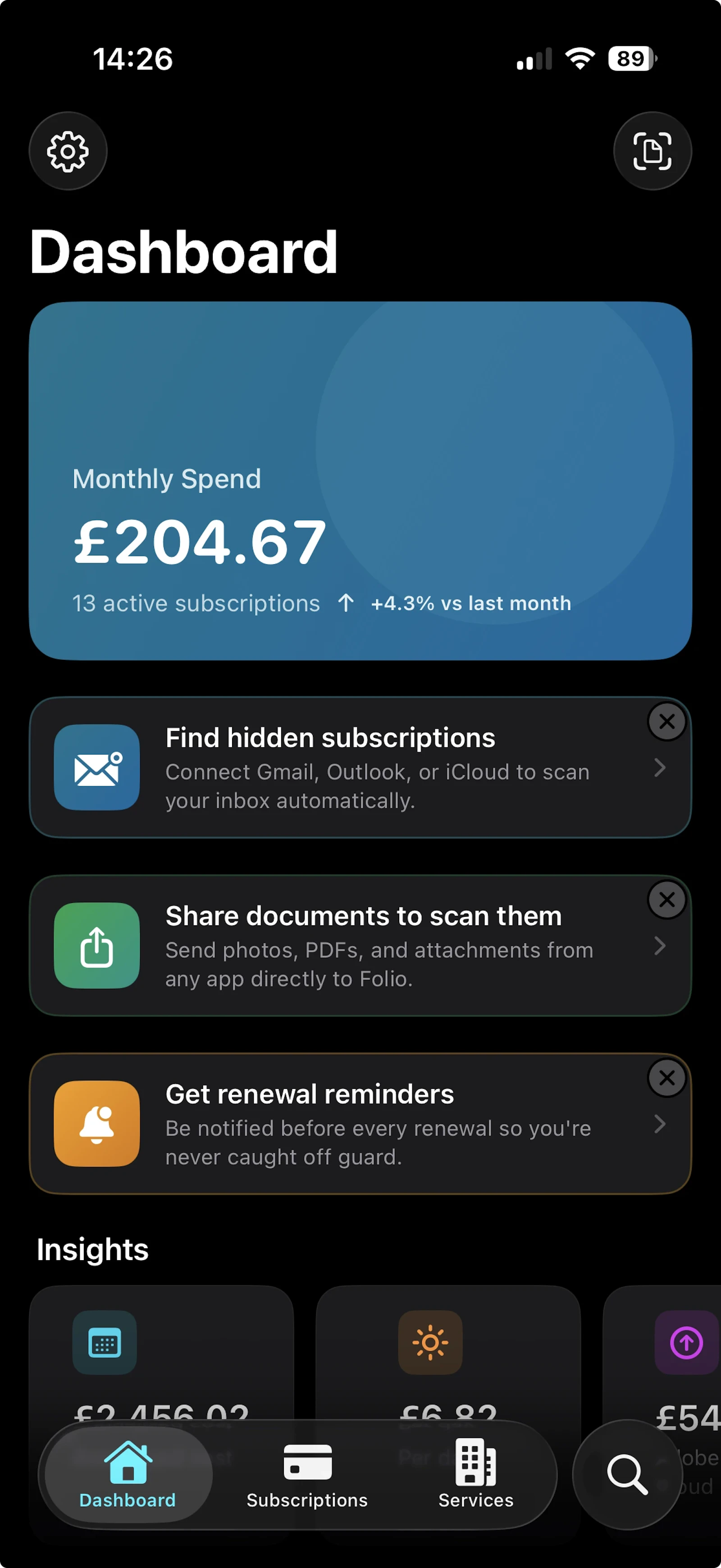 Folio screenshot 1