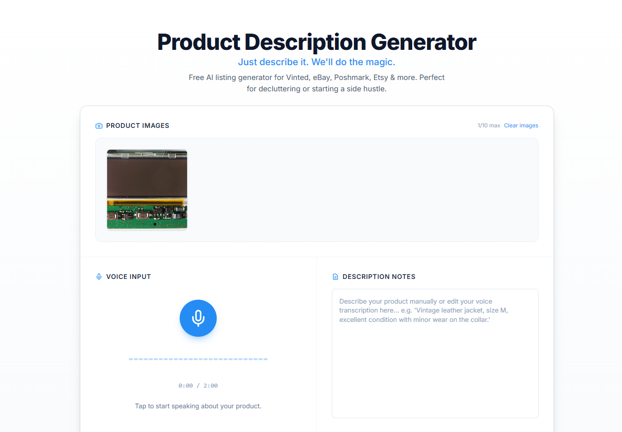 SellyGenie - Screenshot 2 showing product features and functionality