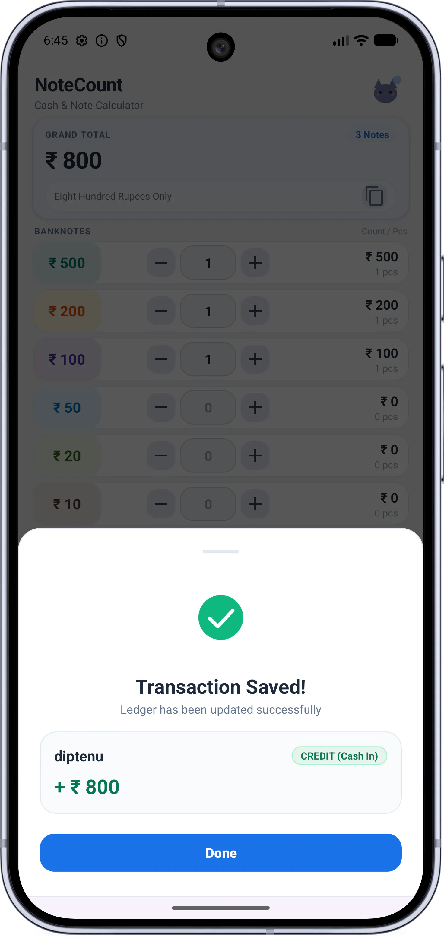 NoteCount - Cash Calculator & Khata gallery image