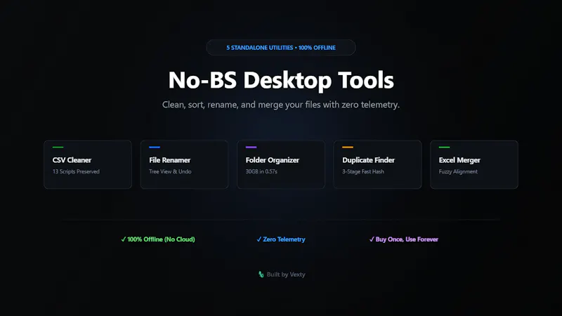 5 No-BS Standalone Offline Desktop Tools screenshot 1