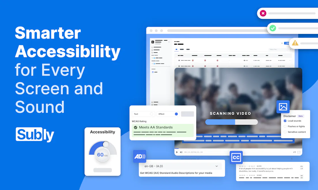 Subly: Smarter Accessibility for Every Screen and Sound | Product Hunt