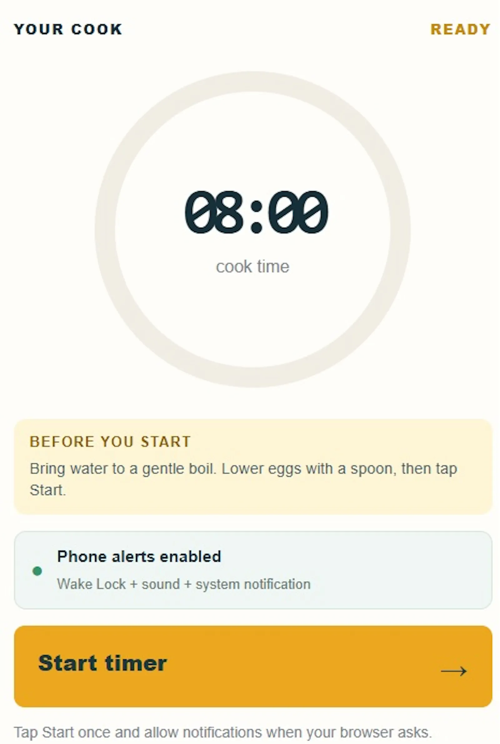 Online Egg Timer screenshot 1
