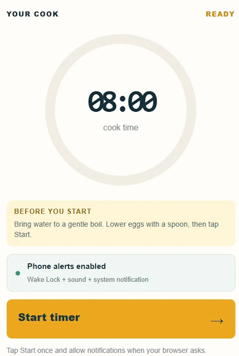 Online Egg Timer screenshot 1