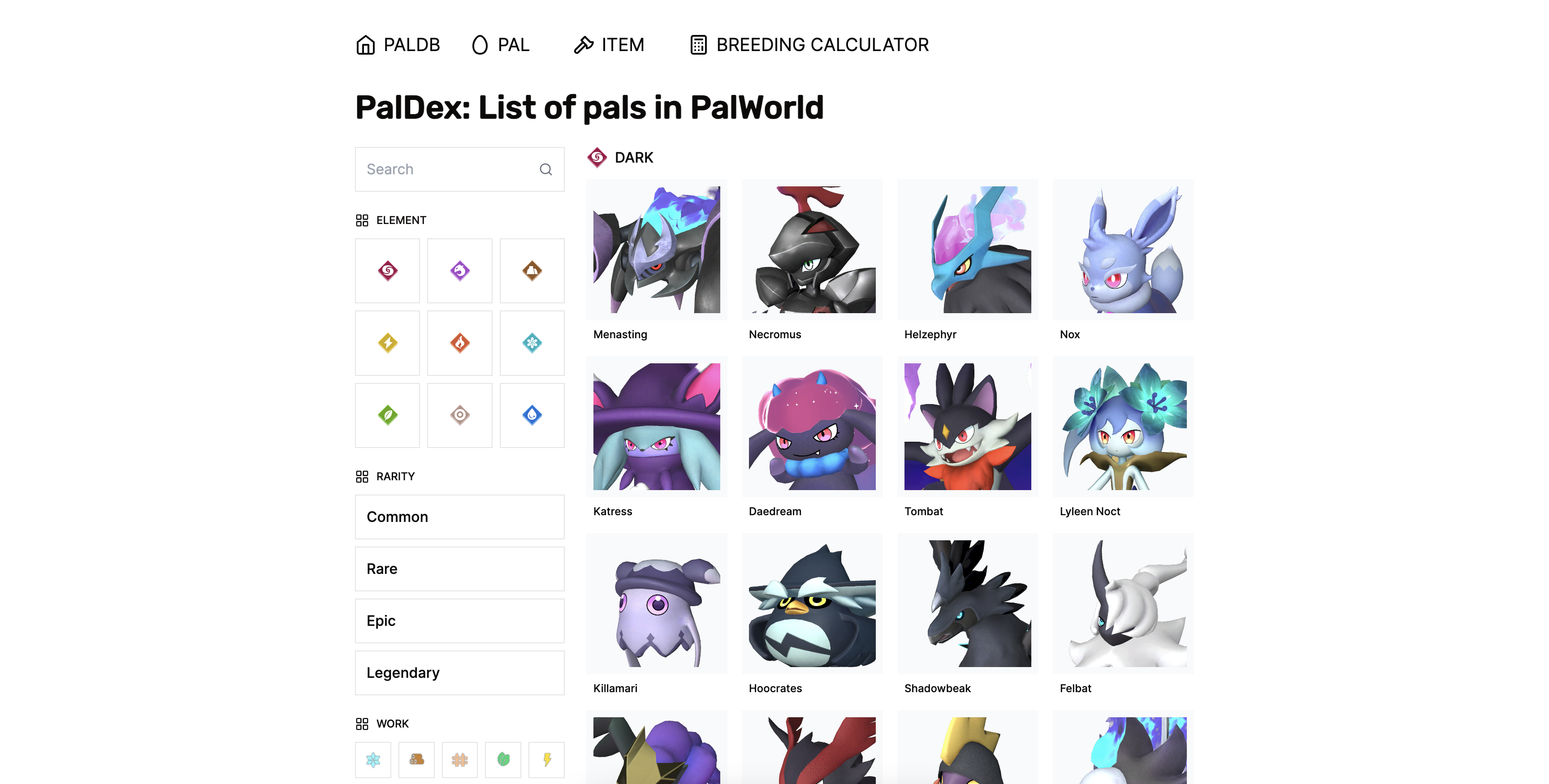 PalDB - Database for PalWorld media 3