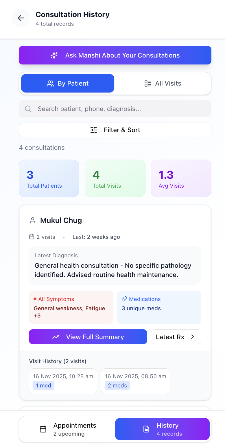 Manshi AI - Screenshot 2 showing product features and functionality
