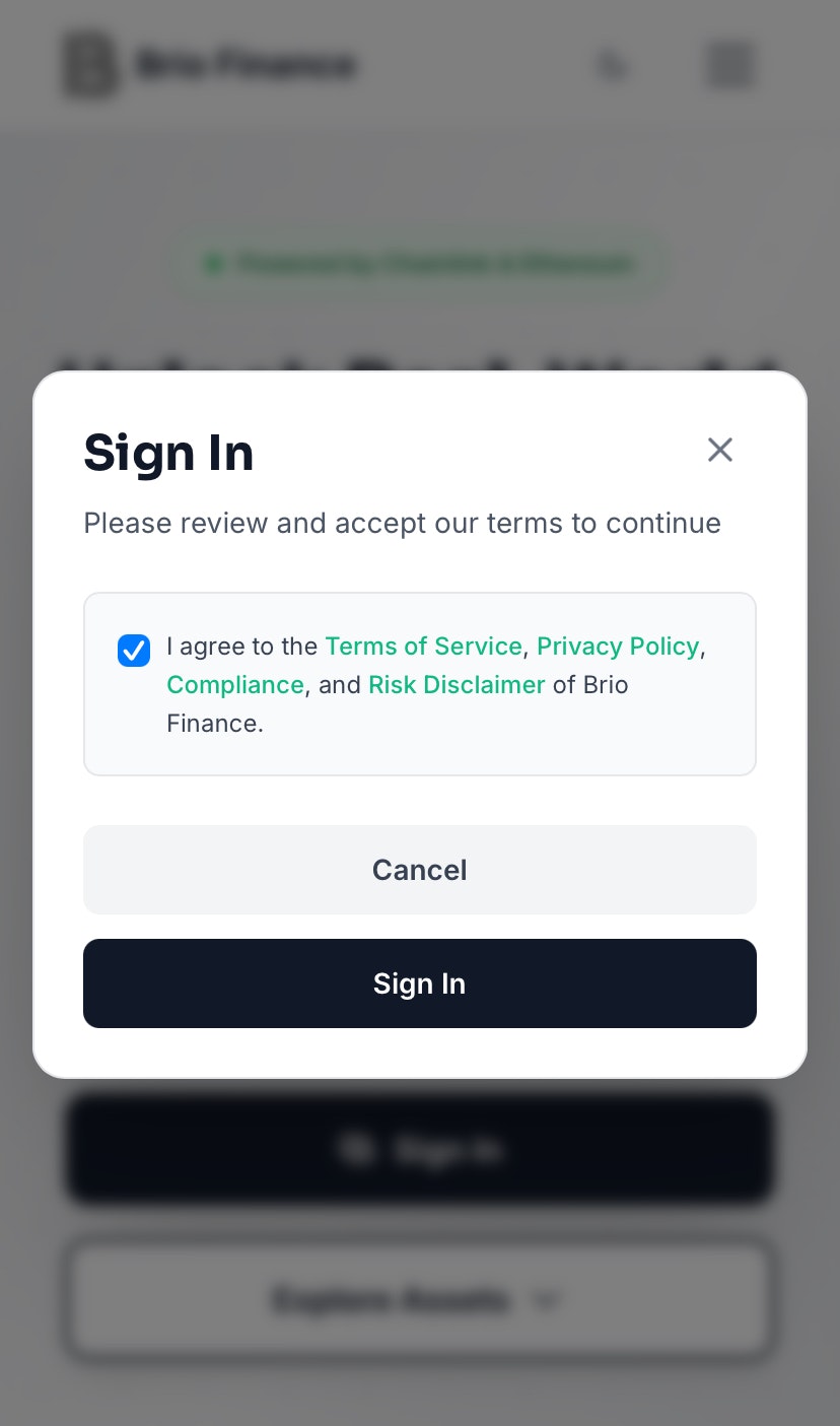 Brio Finance - Screenshot 2 showing product features and functionality