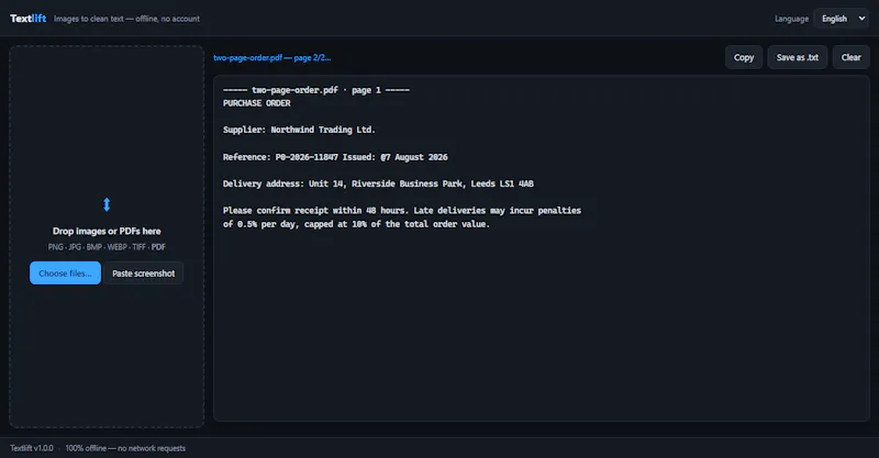 Textlift screenshot 2