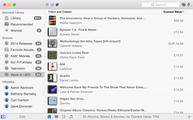 Delicious Library gallery image