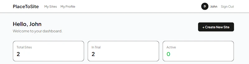 PlaceToSite screenshot 2