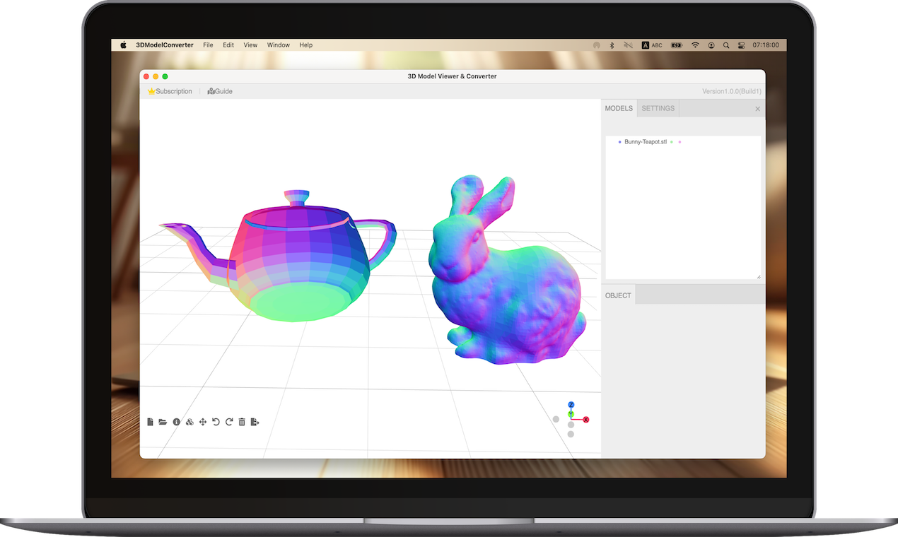 3Dモデルビューアーとコンバーターメディア3
