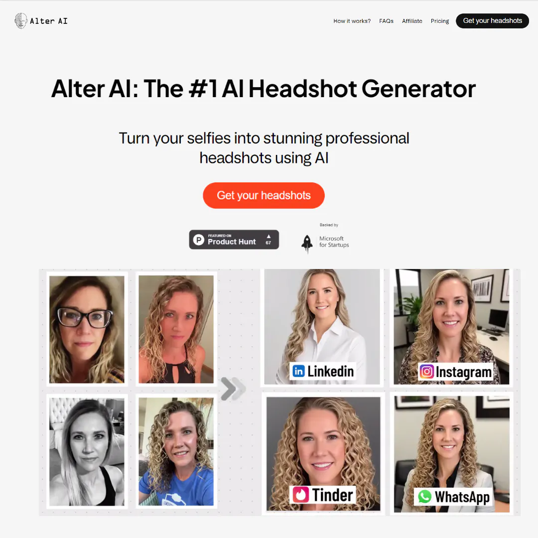 Alter AI: AI Headshot Generator gallery image