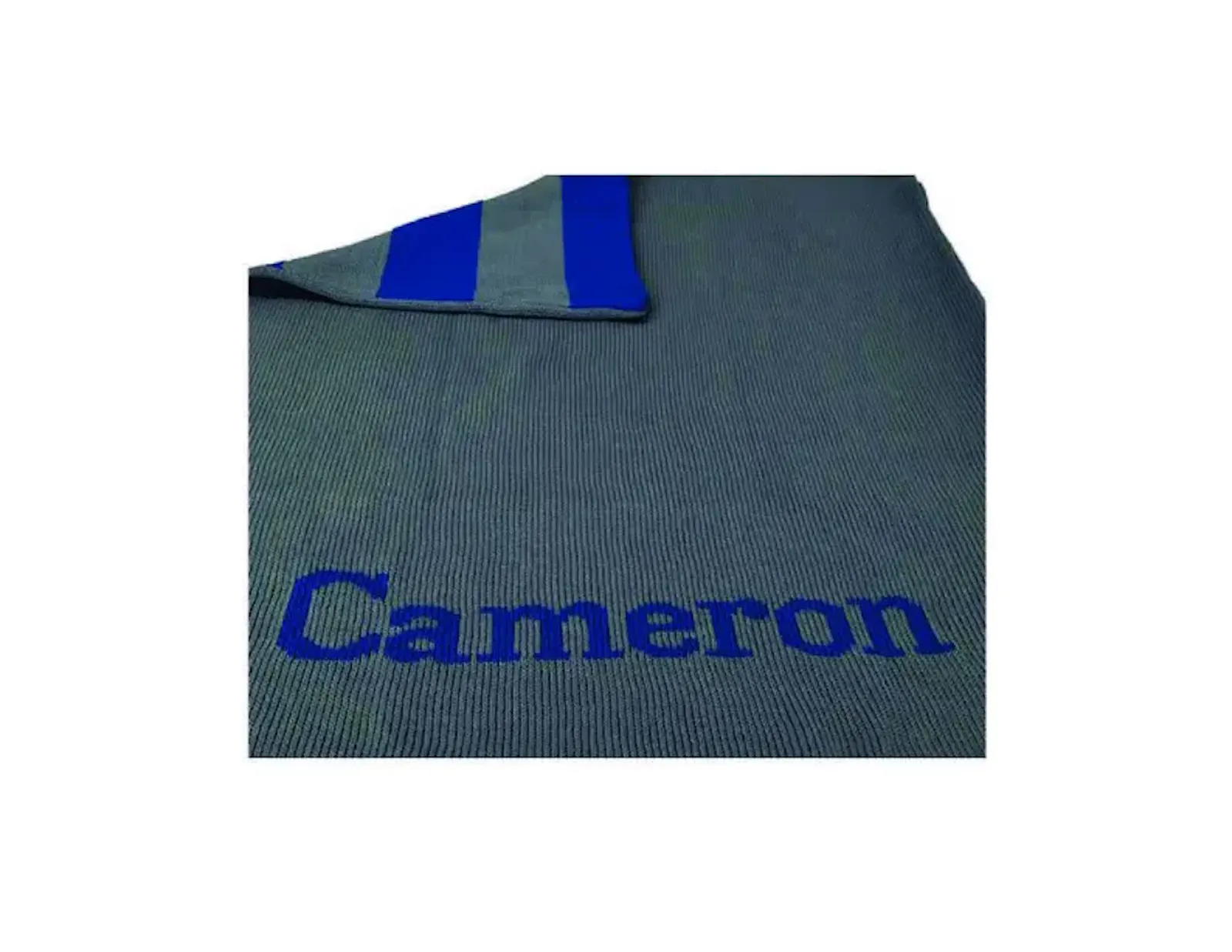 Personalized Knit Striped Baby Blanket screenshot 3