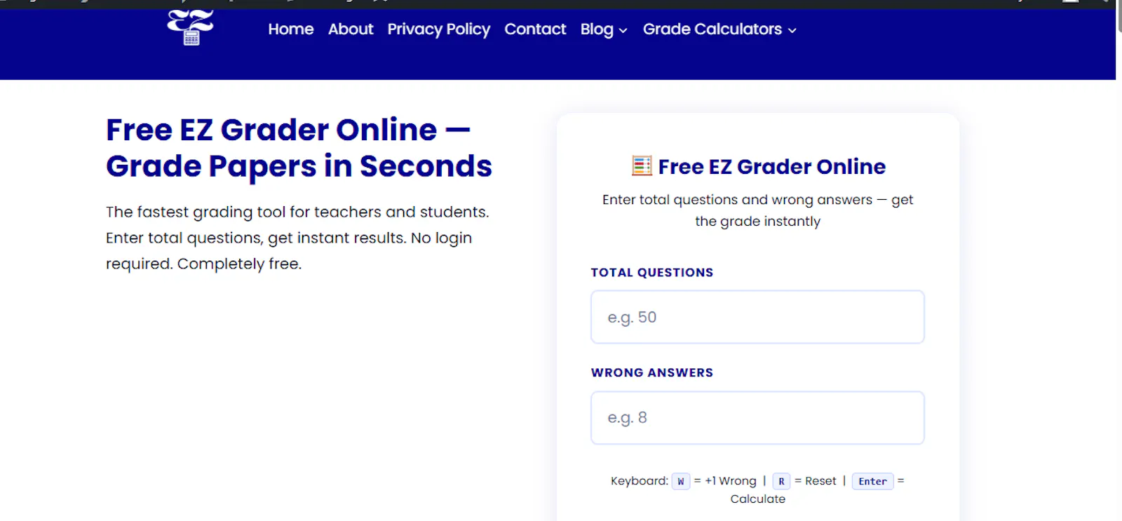 EZ Grader Online screenshot 1