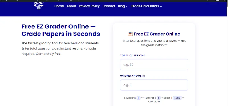 EZ Grader Online screenshot 1