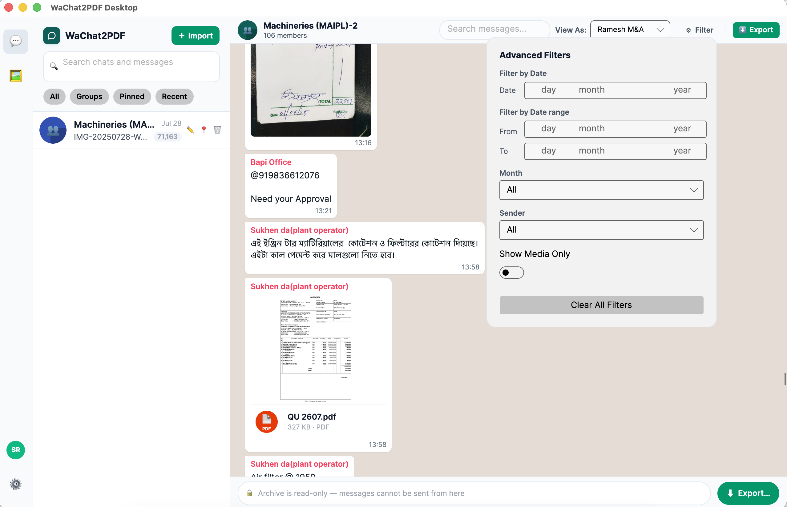 WaChat2PDF gallery image