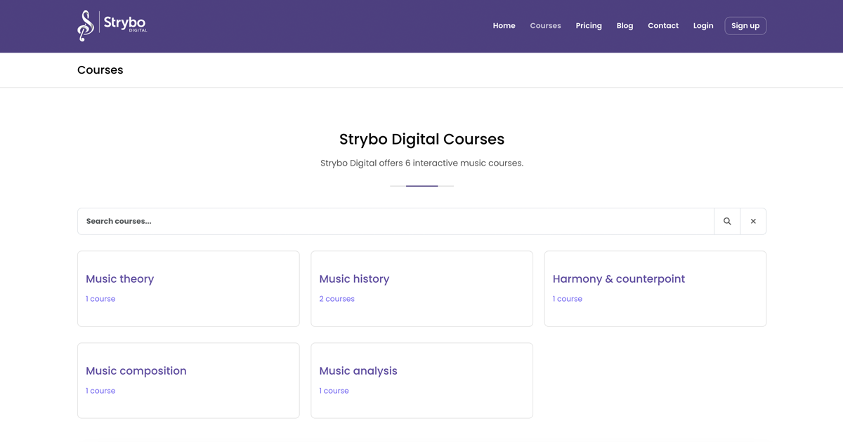 Strybo digital - Plataforma de curso de música interactiva media 2