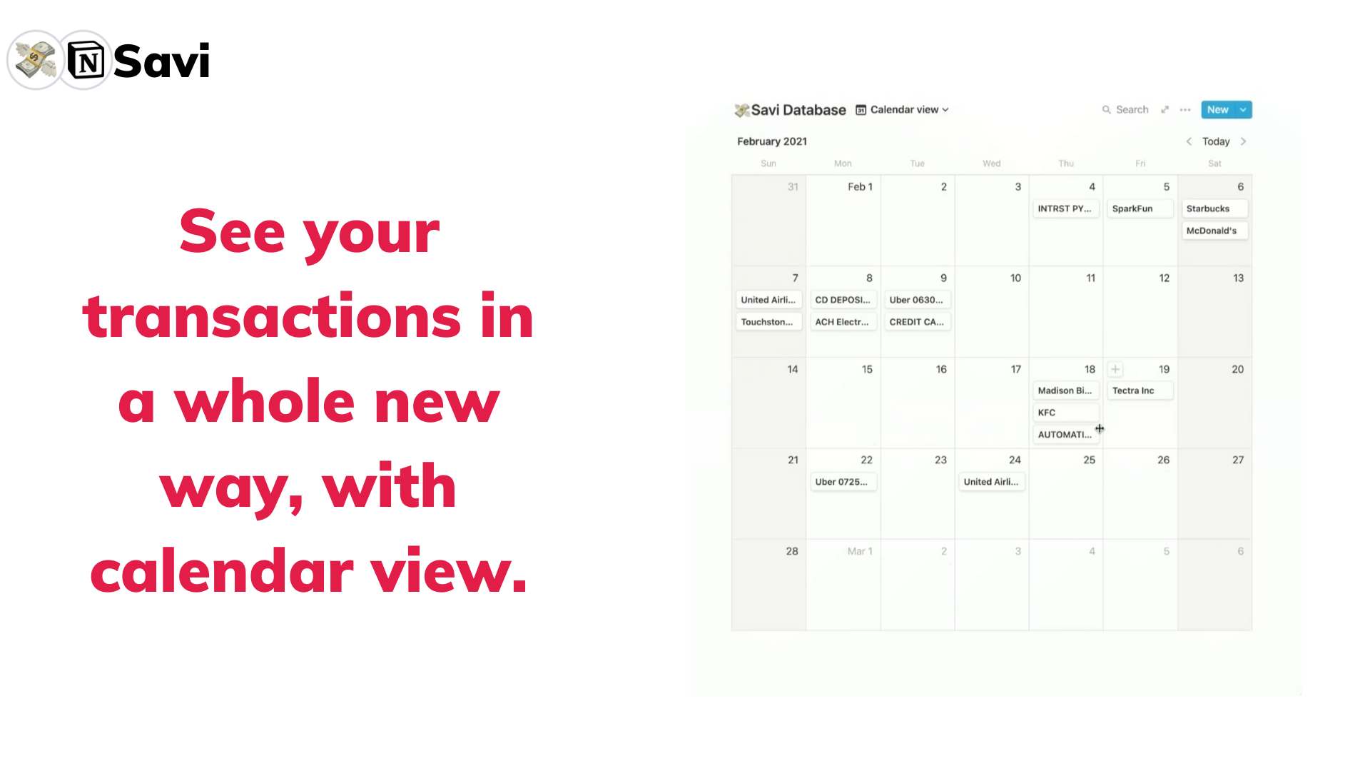 Savi: Notion Finance Tracker gallery image
