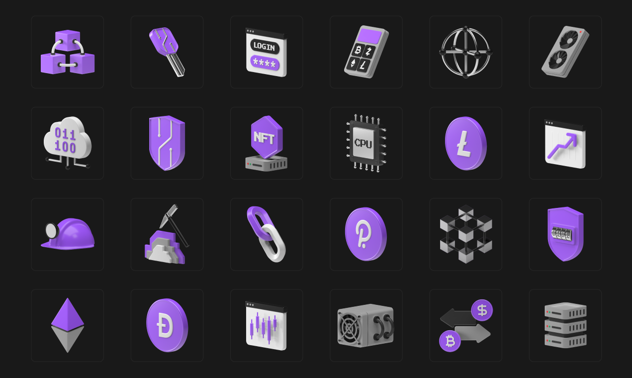 Crypto 3D Icons gallery image