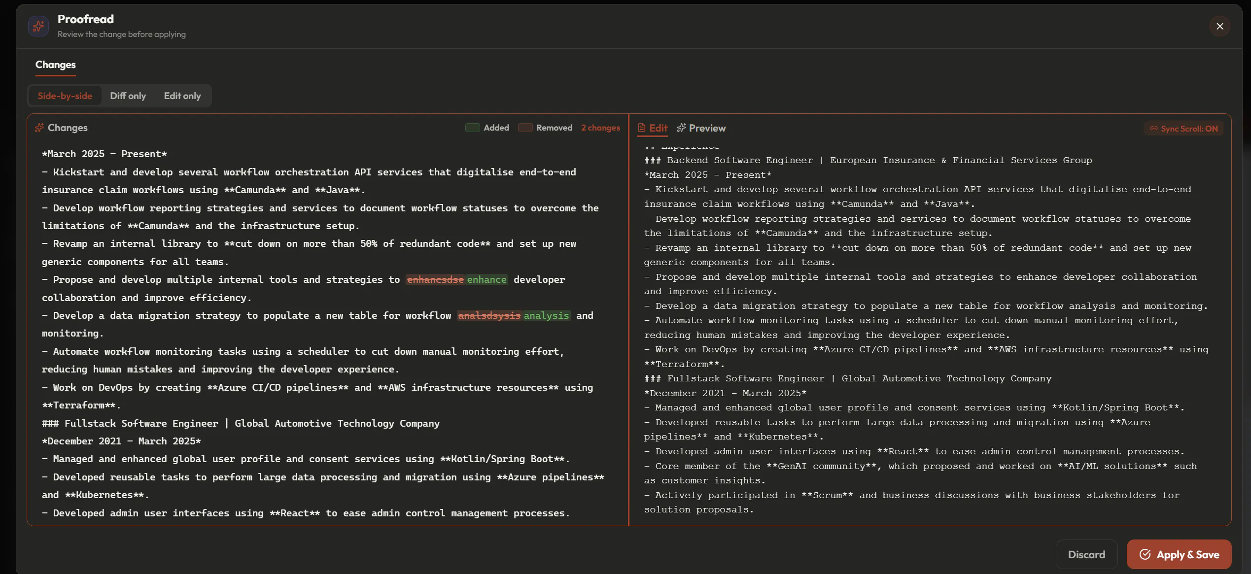 Markdown Resume Builder gallery image