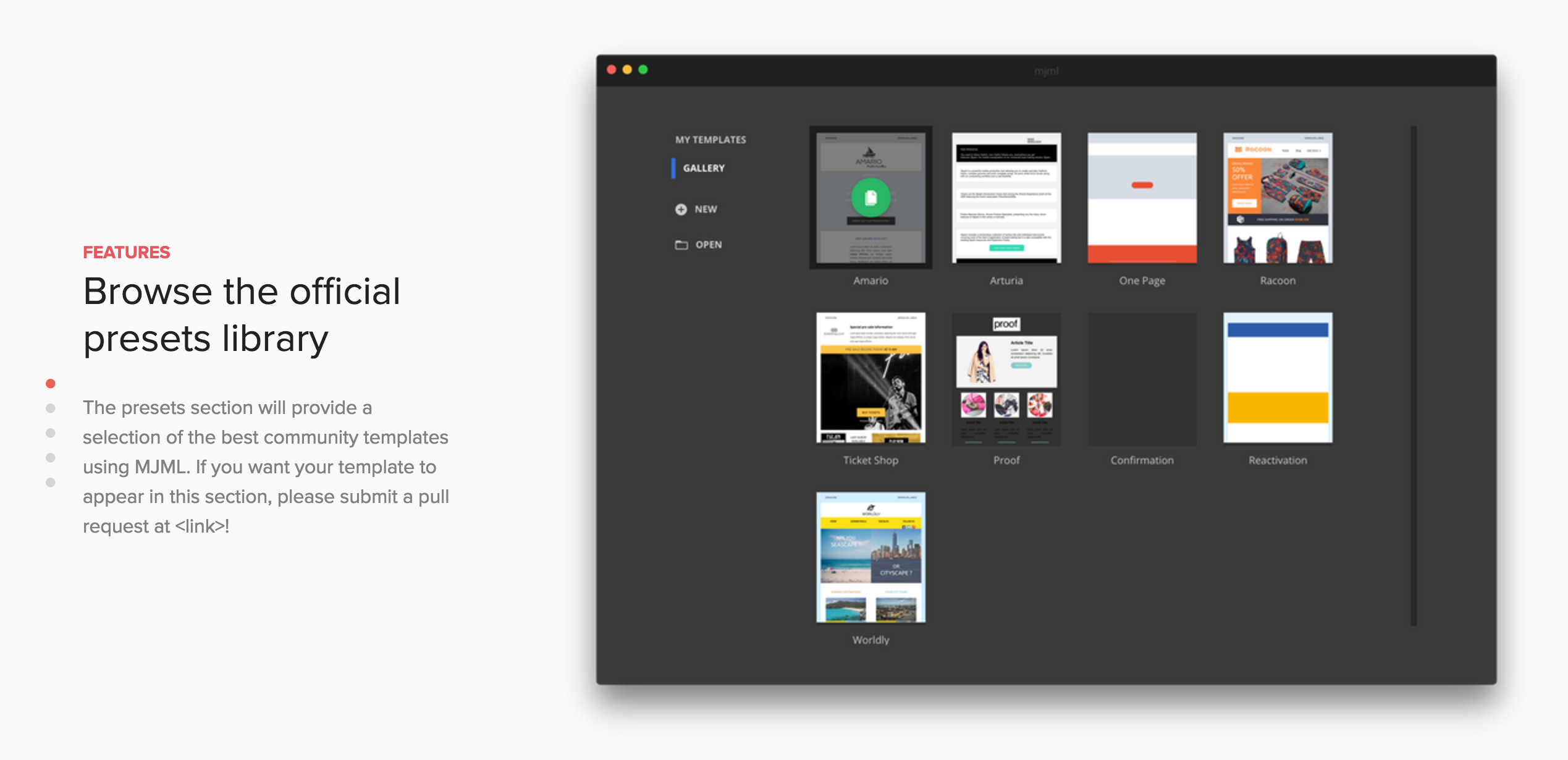MJML App gallery image